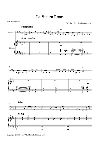 La Vie En Rose (arr. André Nusa)