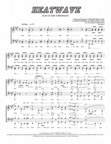 Heatwave (love Is Like A Heatwave) (arr. David Wright)