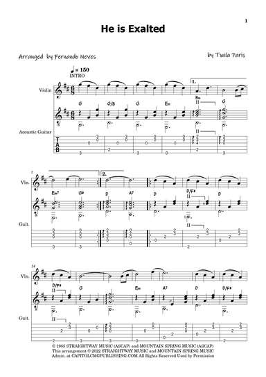 He Is Exalted (arr. FERNANDO LUIZ NEVES)