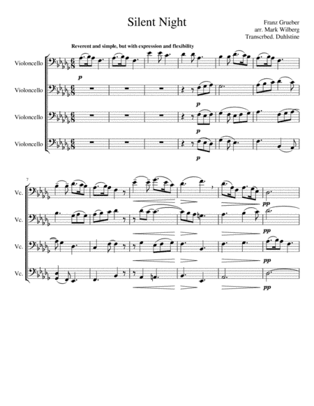 Silent Night for String Quartet (arr. Josiah Duhlstine)