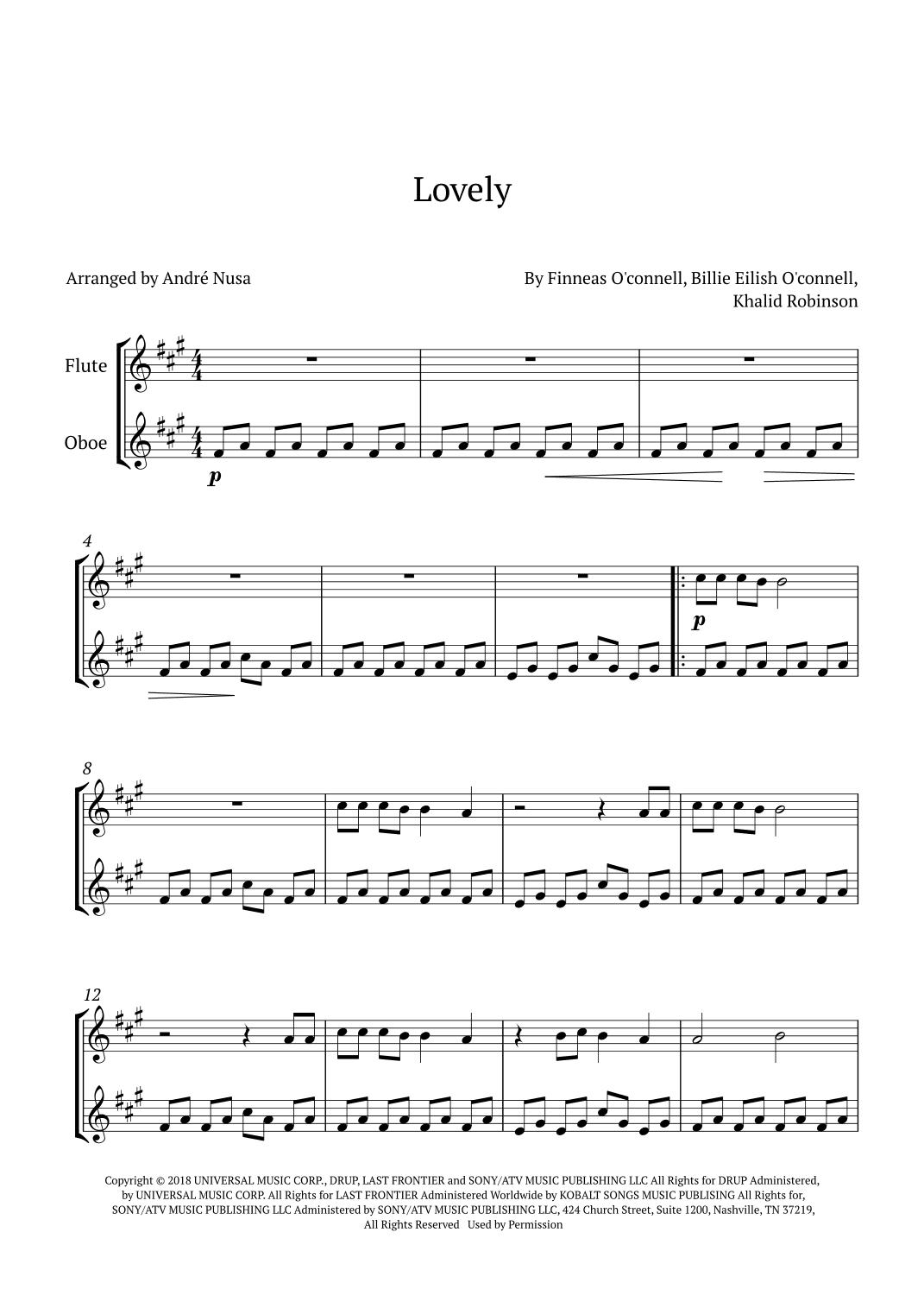 Lovely (arr. André Nusa)