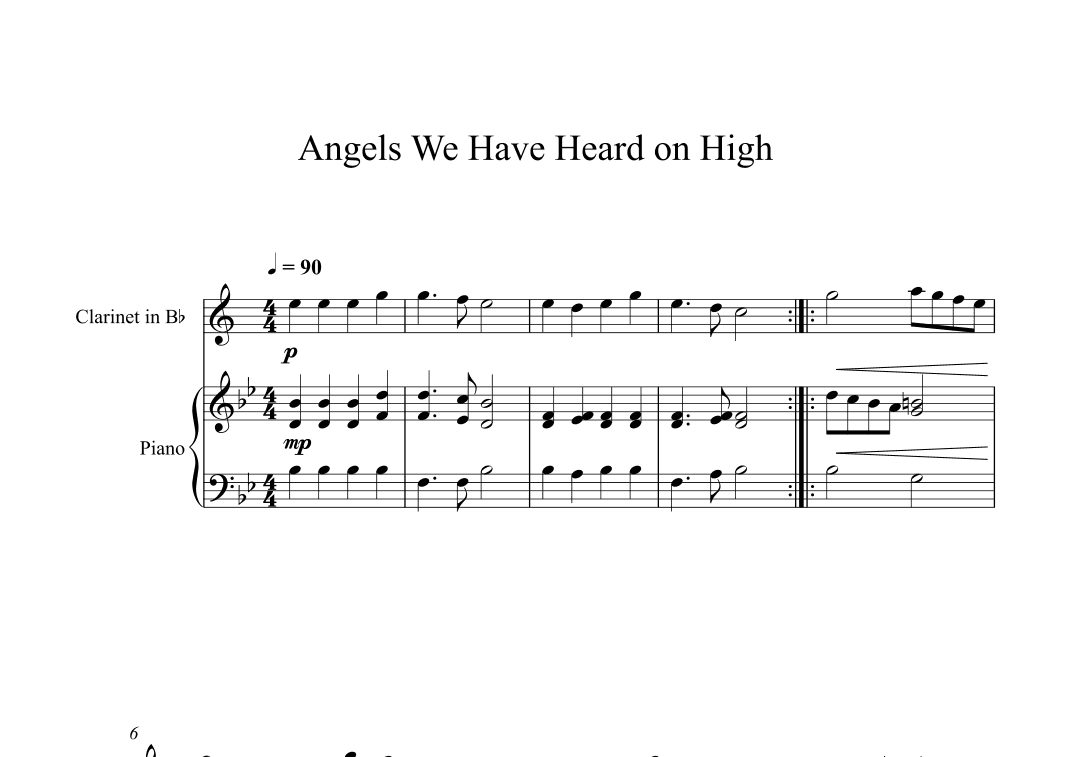 Angels We Have Heard on High (Clarinet + Piano) (arr. Digital Book Music)
