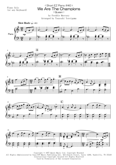 We Are The Champions (arr. Tsuyoshi Yoroiguma)