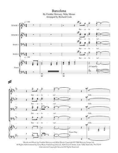 Barcelona (arr. Richard Cook)