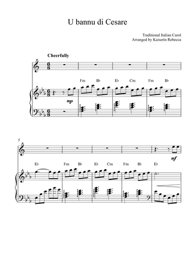 U bannu di Cesare (arr. Kaiserin Rebecca)