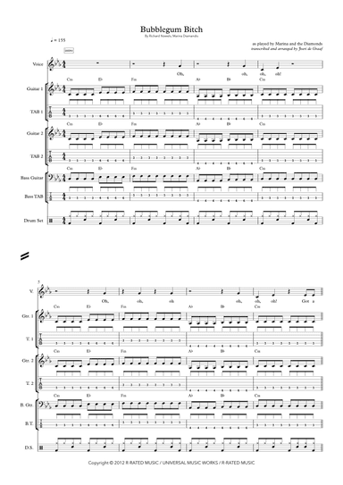 Bubblegum Bitch (arr. Joeri de Graaf)