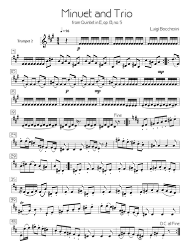 Minuet and Trio - L. Boccherini (for Brass Quintet/Trumpet 2) (arr. R.R.Cardo)
