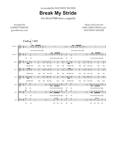 Break My Stride (arr. Garrett Breeze)