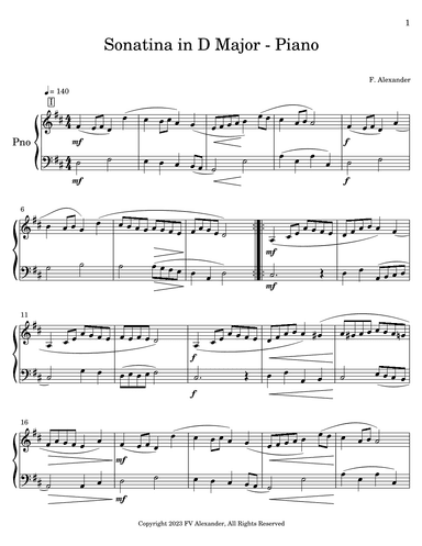 Sonatina in D Major