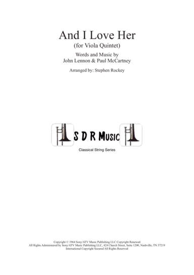 And I Love Her (arr. Stephen Rockey)