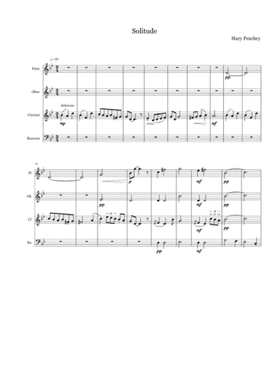 Solitude- for Wind Quartet