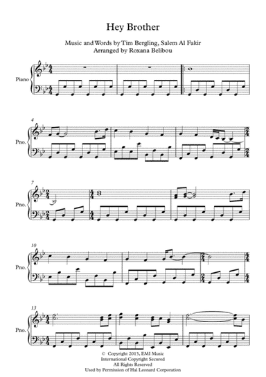 Hey Brother (arr. Roxana Belibou)