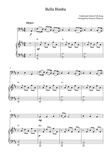 Bella Bimba (arr. Kaiserin Rebecca)