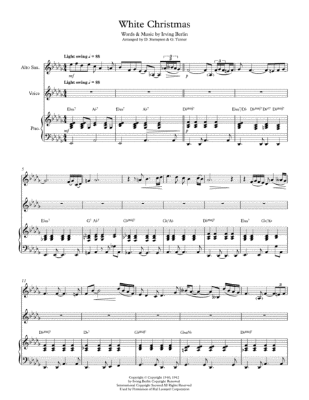White Christmas (arr. Debra E. Stempien, Gregory H. Turner)