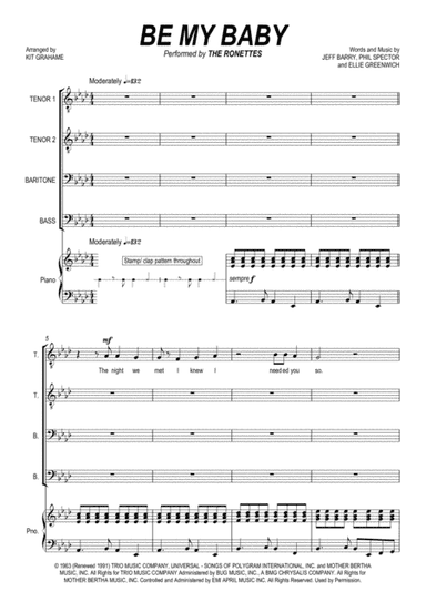 Be My Baby (arr. Kit Grahame)