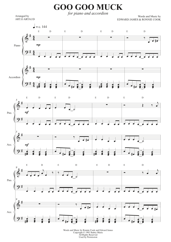 Goo Goo Muck (arr. Art.o Artaud)