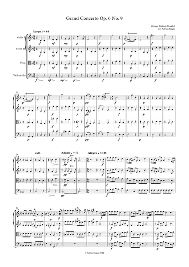 Concerto grosso in F major op. 6 no. 9 (arr. Adrian Gagiu)