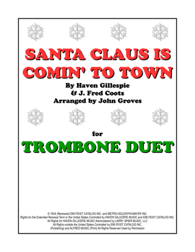 Santa Claus Is Comin' To Town (arr. John Groves)