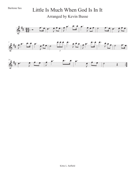 Little Is Much When God Is In It - Bari Sax (arr. Kevin Busse)
