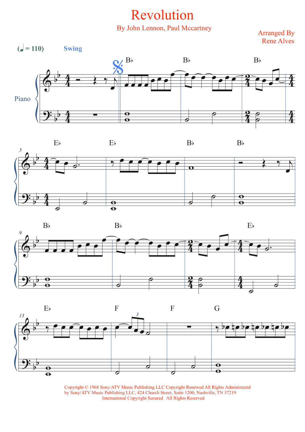 Revolution (arr. Rene Alves)