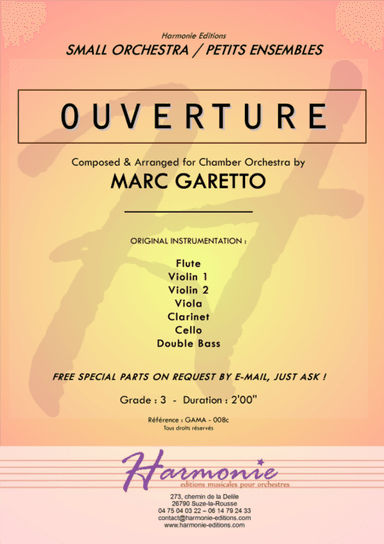 Ouverture (Overture) - Marc Garetto - 2016 Chamber Music Contest Entry