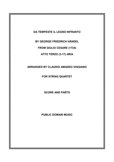 Da tempeste il legno infranto (arr. Claudio Amadeo Viggiano)