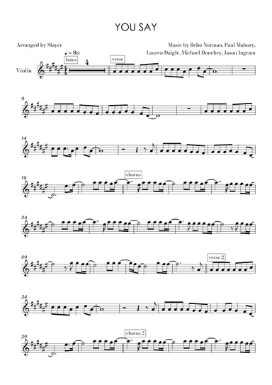 You Say (arr. Slayer)