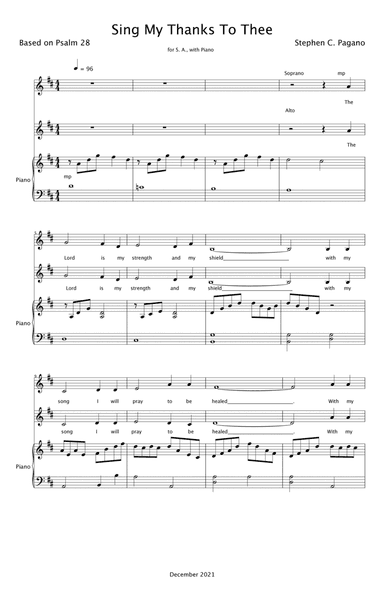 Sing My Thanks To Thee
