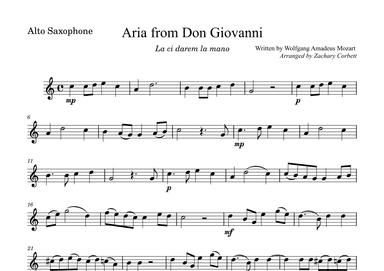 Aria from Don Giovanni (arr. Zachary Corbett)