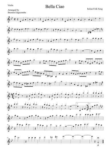 Bella Ciao (Goodbye Beautiful) (arr. Adelaide String Duo)