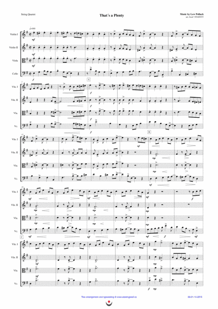 That´s a Plenty (arr. Josef STASTNY)