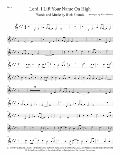 Lord, I Lift Your Name On High (arr. Kevin Busse)