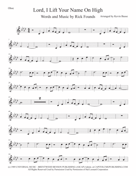 Lord, I Lift Your Name On High (arr. Kevin Busse)