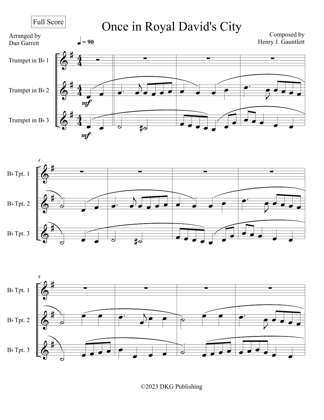 Once In Royal David's City (arr. Dan Garrett)