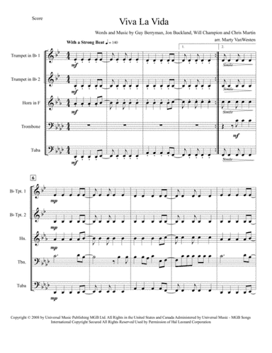Viva La Vida (arr. Marty VanWesten)