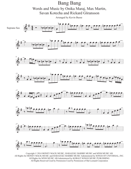 Bang Bang (arr. Kevin Busse)