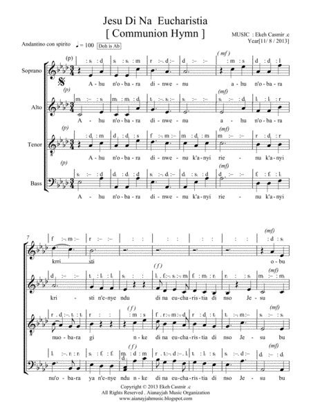 JESU DI NA EUCHARISTIA