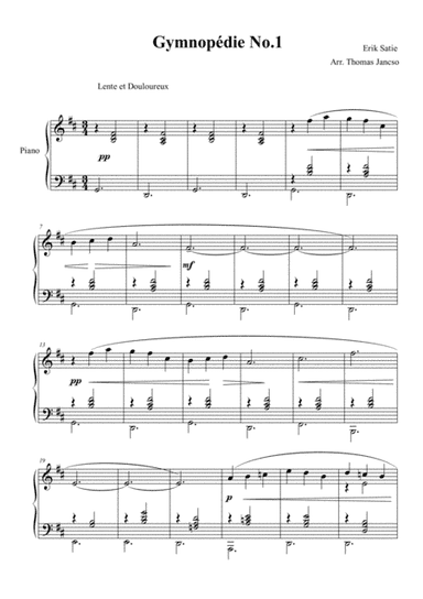 Gymnopédie No.1 (arr. Thomas Jancso)