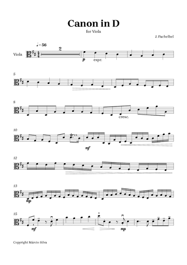 Canon in D (arr. Márcio Silva)