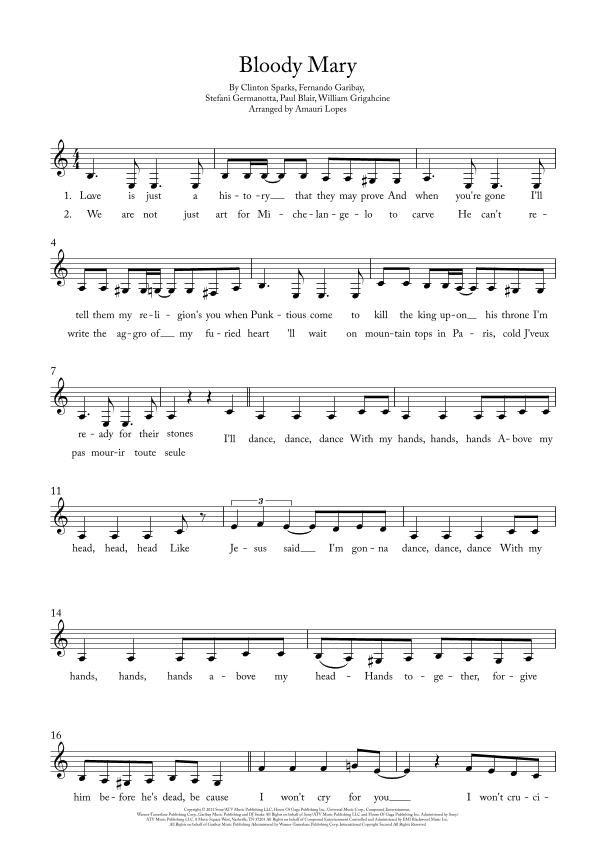 Bloody Mary (arr. Amauri Lopes)