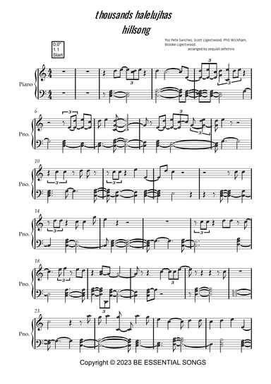 A Thousand Hallelujahs / I (we) Exalt Thee (arr. by ezequiel zeferino)