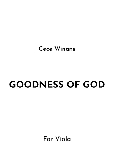 Goodness Of God (arr. Jireh J.)