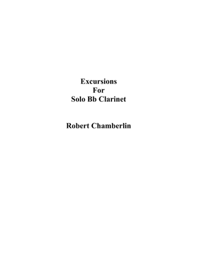 Excursions for Solo Bb Clarinet