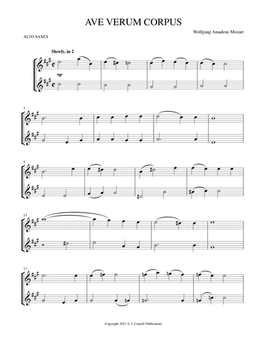 Ave Verum Corpus (arr. Mark Phillips)