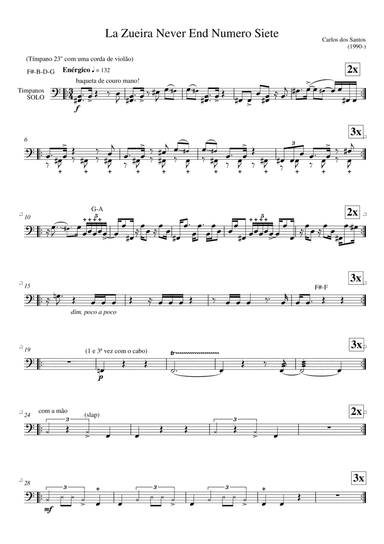 La Zueira Never End for Timpani Solo