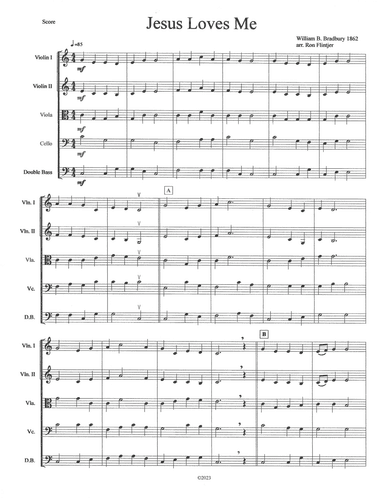 Jesus Loves Me (arr. Ron Flintjer)