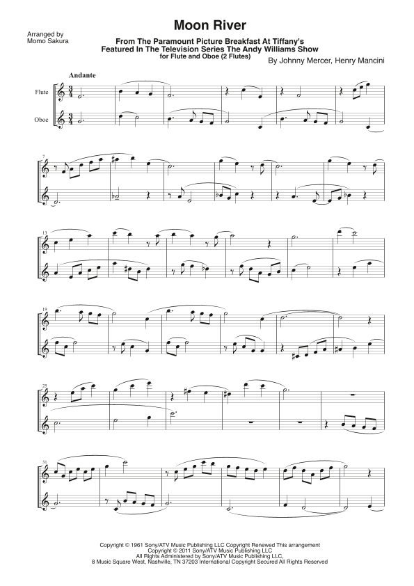 Moon River (arr. Momo Sakura)