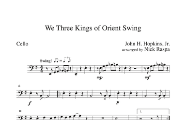 We Three Kings of Orient Swing (String Orchestra) Cello part (arr. Nick Raspa)