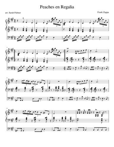 Peaches En Regalia (arr. Sarah Palmer)