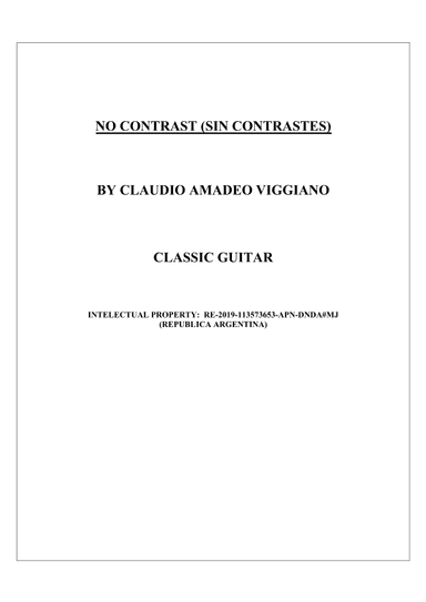 NO CONTRAST (SIN CONTRASTES)